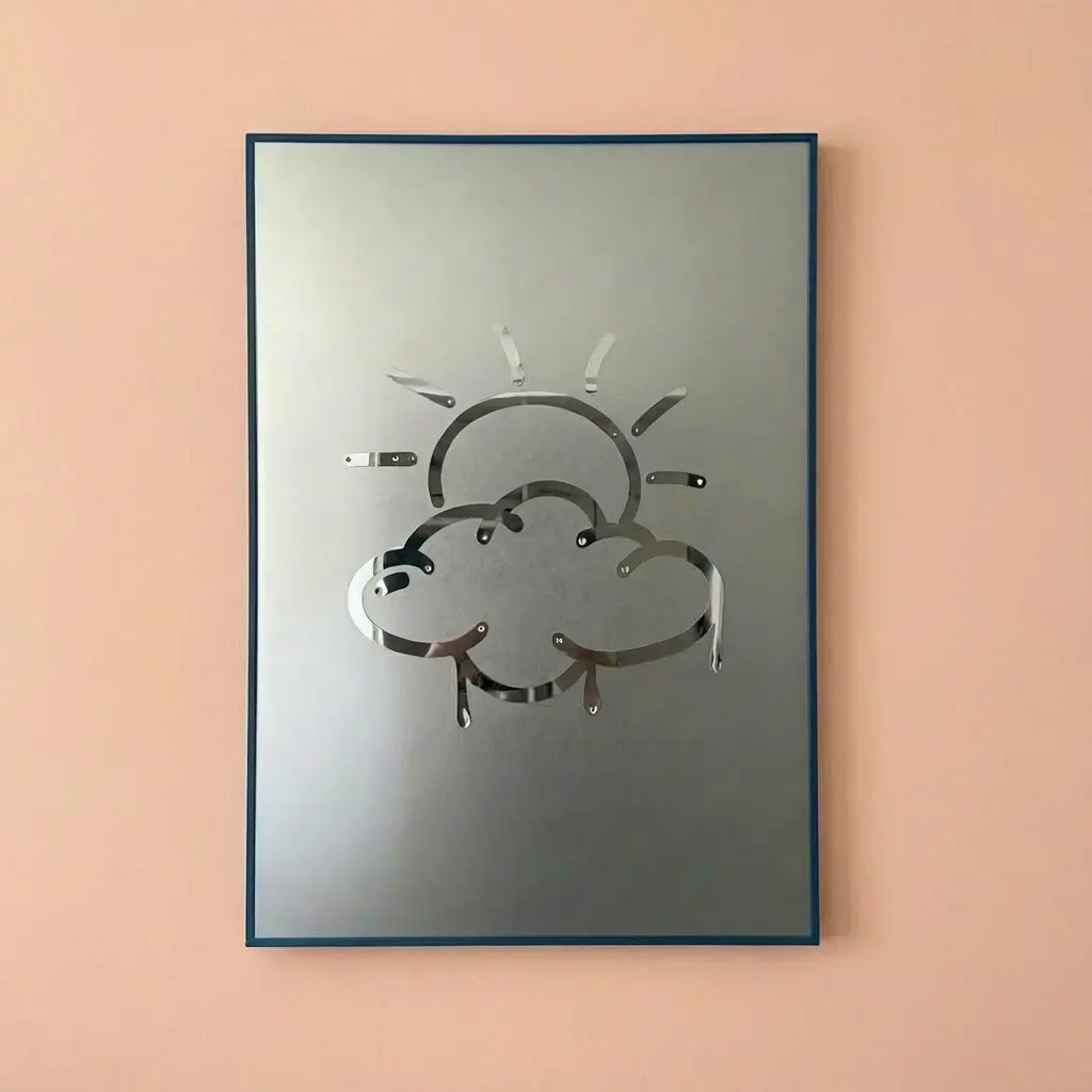 تابلو آینه ابر و خورشید